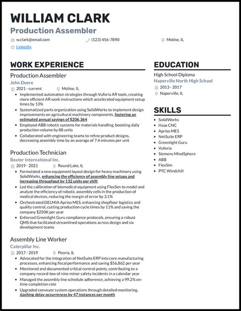 5 Assembler Resume Examples That Made the Cut in 2024.